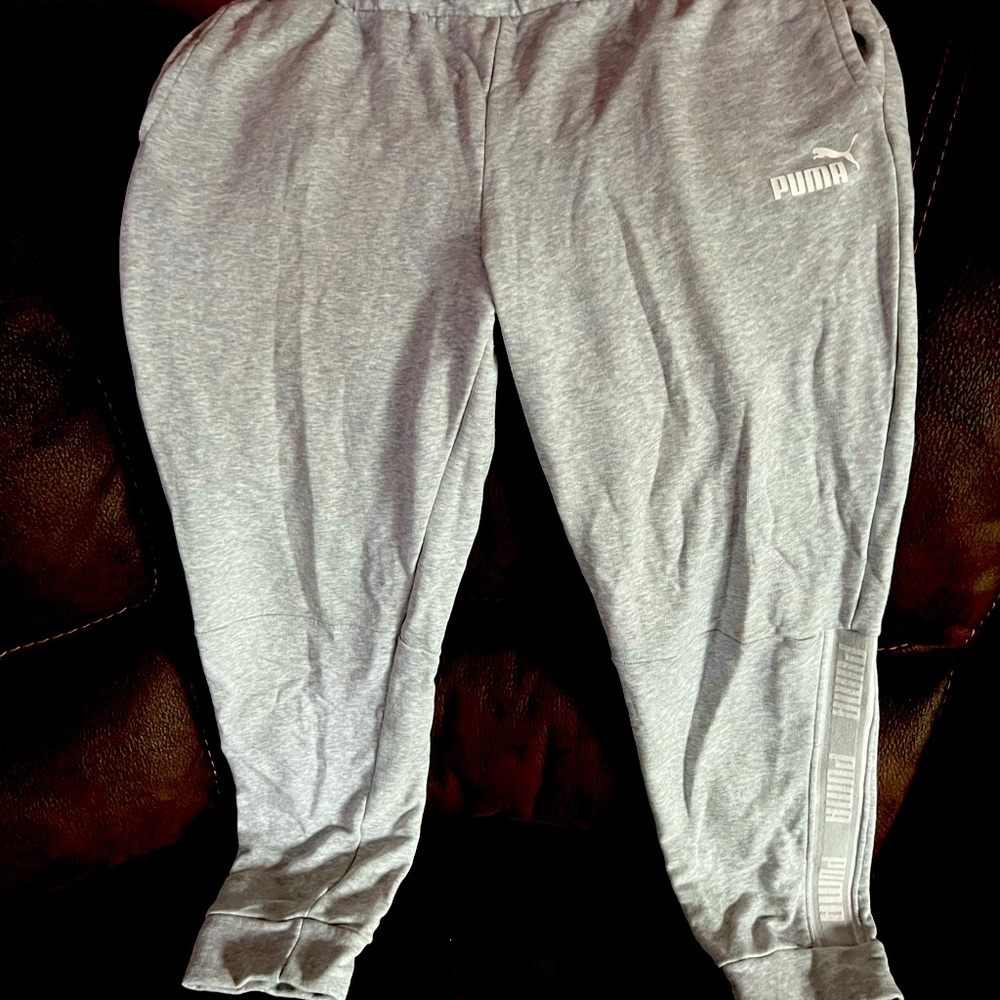 Womens plus size xl gray puma joggers